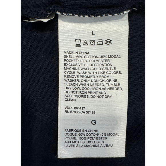 Nautica Women's Navy Blue Short Sleeve Pocket Tee - Size Large - Picture 8 of 8